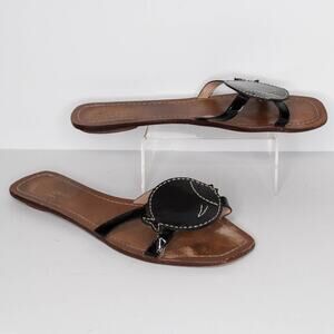Kate Spade Women's Sandals Fish Slip On Boho Coastal Beachy Classic Black 8.5 AR